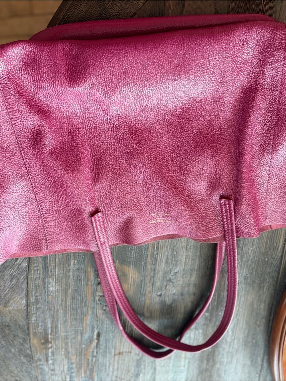 Kurt Geiger Berry Pink Leather Tote